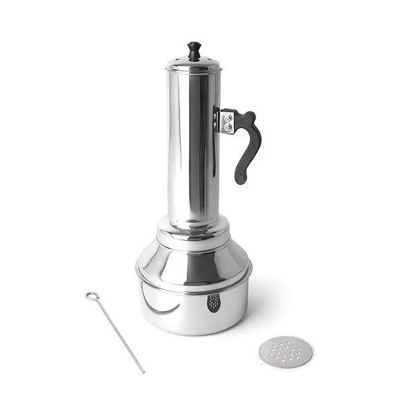 The Indus Valley Stainless Steel Puttu Maker with Bakelite Handle